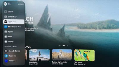 Apple TV App Features Revamped Navigation in tvOS 17.2 Beta.